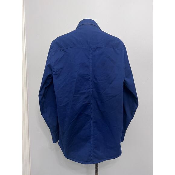 Lands’ End Jacket Men’s M Traditional Fit Blue Plaid Quilted Lining Gorpcore - Picture 3 of 8